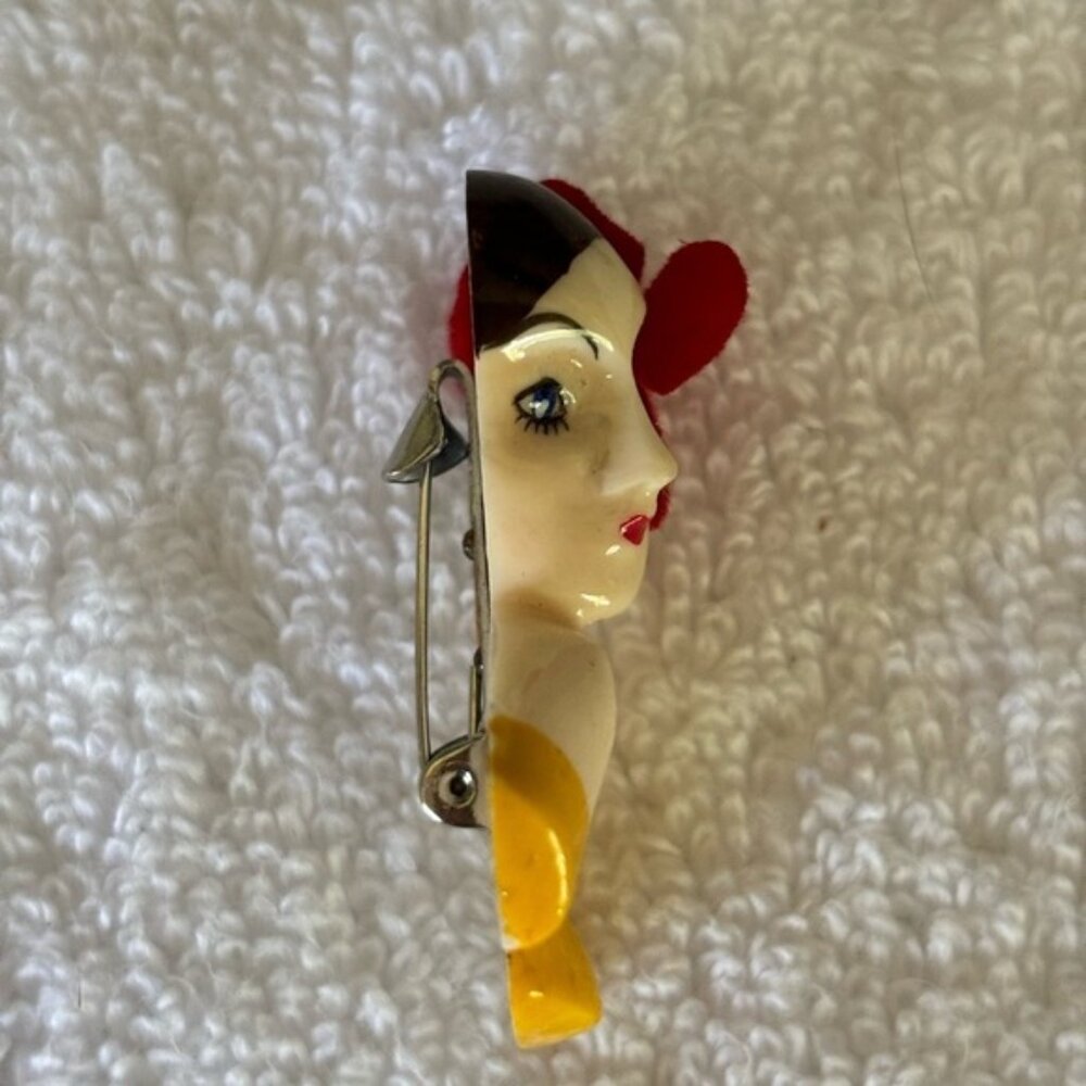 Vintage retro flamenco dancer brooch - Picture 8 of 10